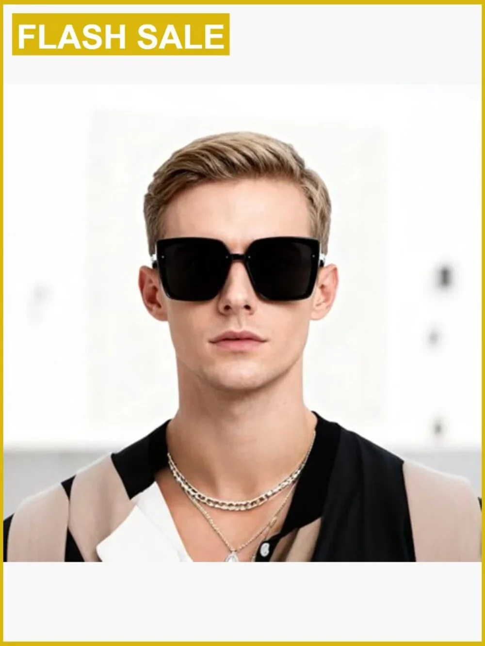 Oversized Square Sunglasses UV400 Protection Unisex